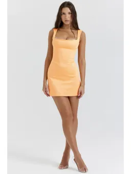 House of CB Enya Corset Mini Dress Apricot Size AU 6 for rent on The Volte - image 1