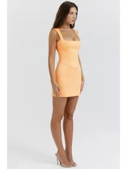 House of CB Enya Corset Mini Dress Apricot Size AU 6 for rent on The Volte - image 2