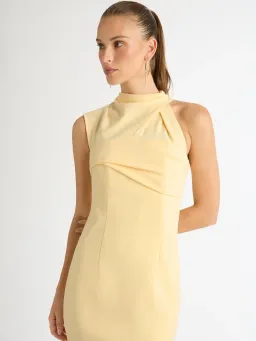 Shieke Zoe Midi Dress Yellow Size AU 6 for rent on The Volte - image 2
