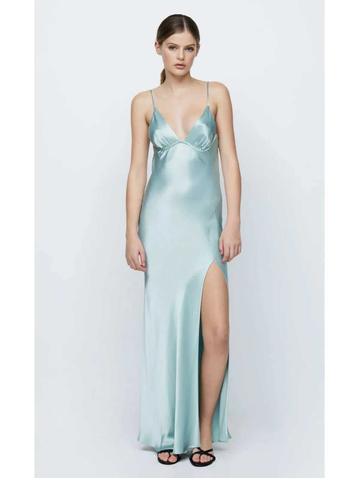 Bec & Bridge Ren Split Maxi Dress Seafoam Green Size AU 6 - Image 1