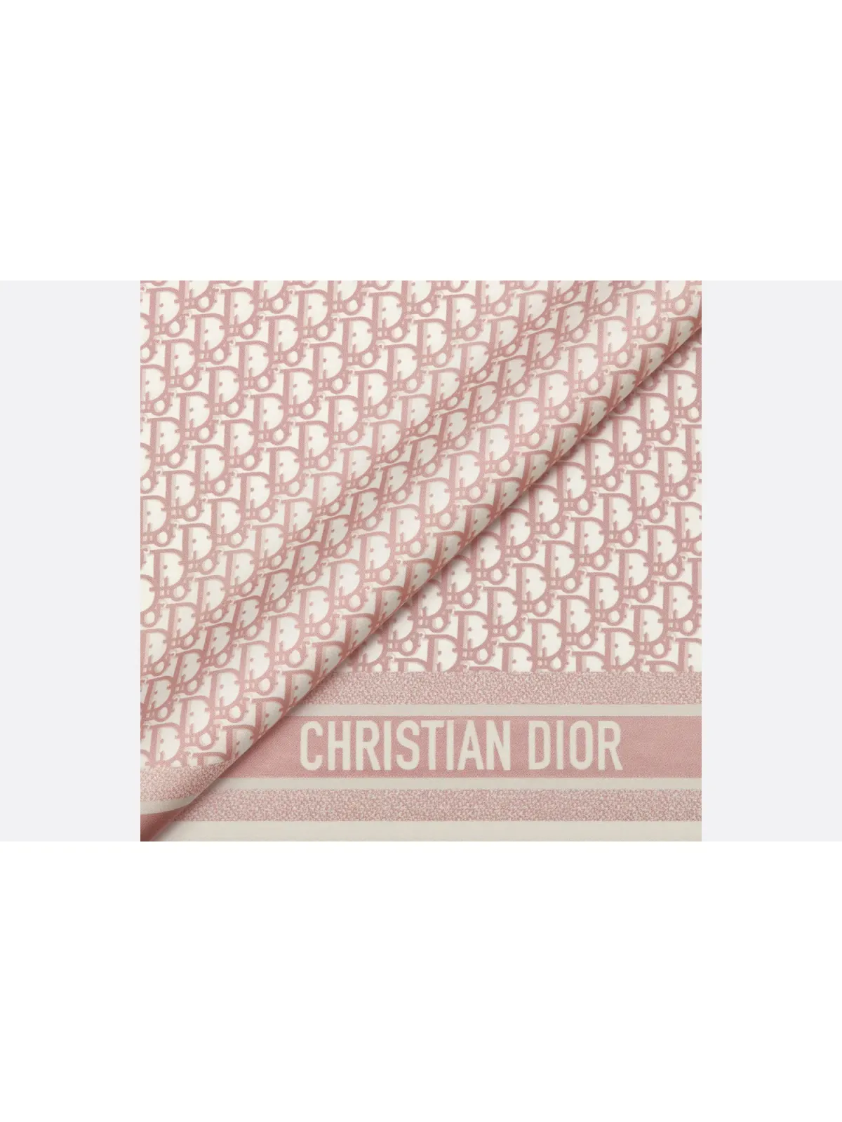 Dior Scarf Oblique Diortwin 90 Square Grey/Pink - Image 3