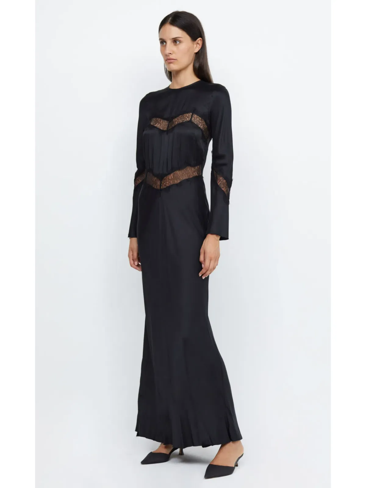 Bec & Bridge Spencer Lace Long Sleeve Maxi Dress Black Size AU 10 - Image 2