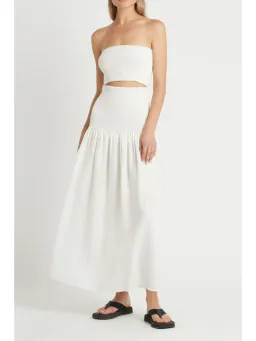 Sir The Label Madelyn Strapless Dress Ivory Size 3 / AU 12 for rent on The Volte - image 1