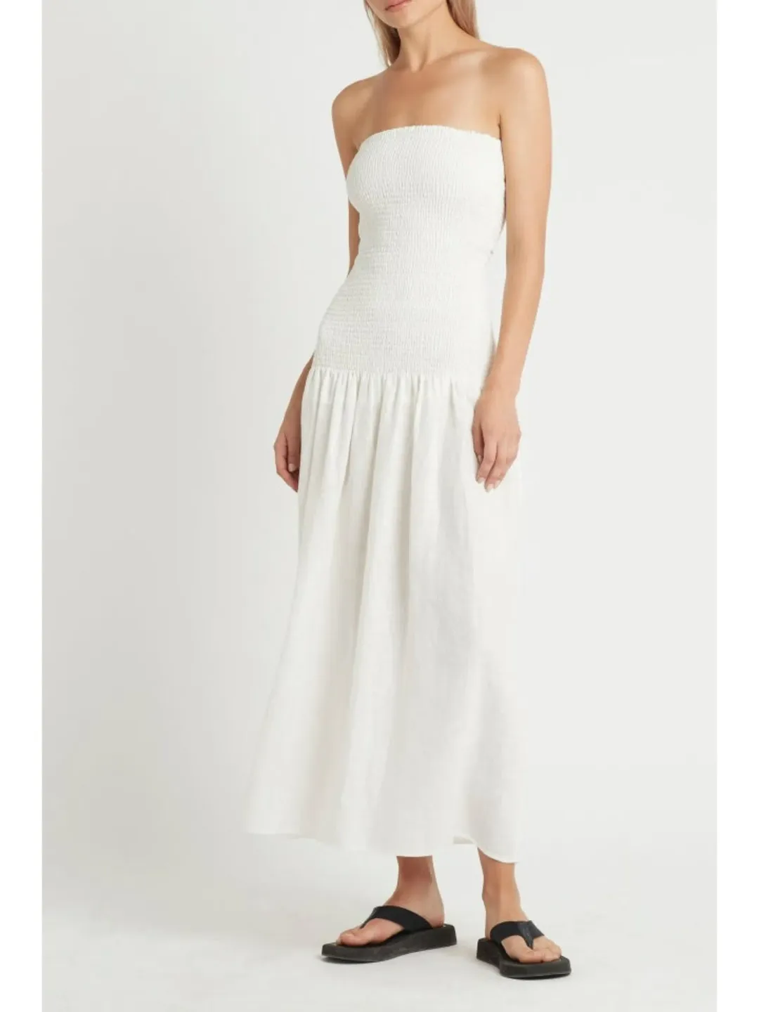Sir The Label Madelyn Strapless Dress Ivory Size 3 / AU 12 for rent on The Volte - main image