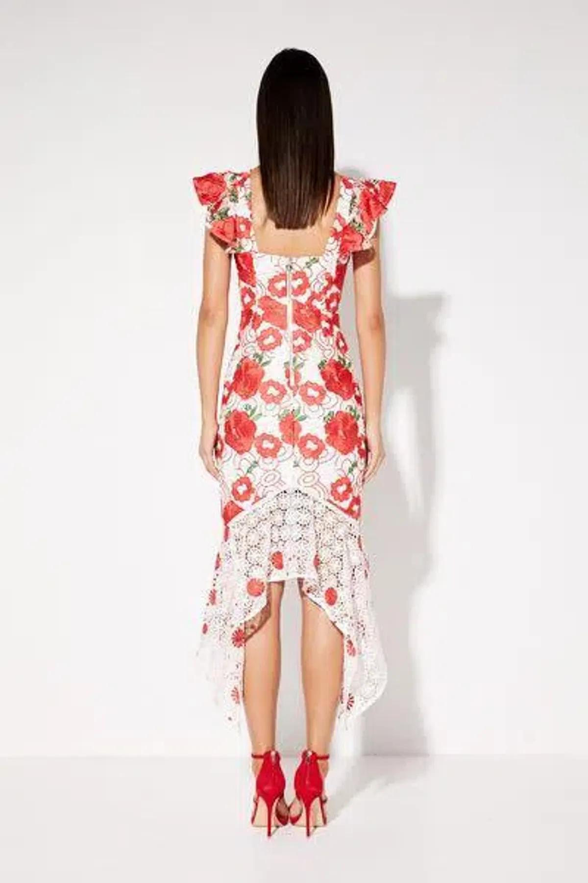 Mossman Roses Are Red Midi Dress Print Size 6 - Image 2