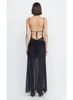Bec & Bridge Aurelie Strap Frill Maxi Dress Black Size AU 8 for rent on The Volte - image 2
