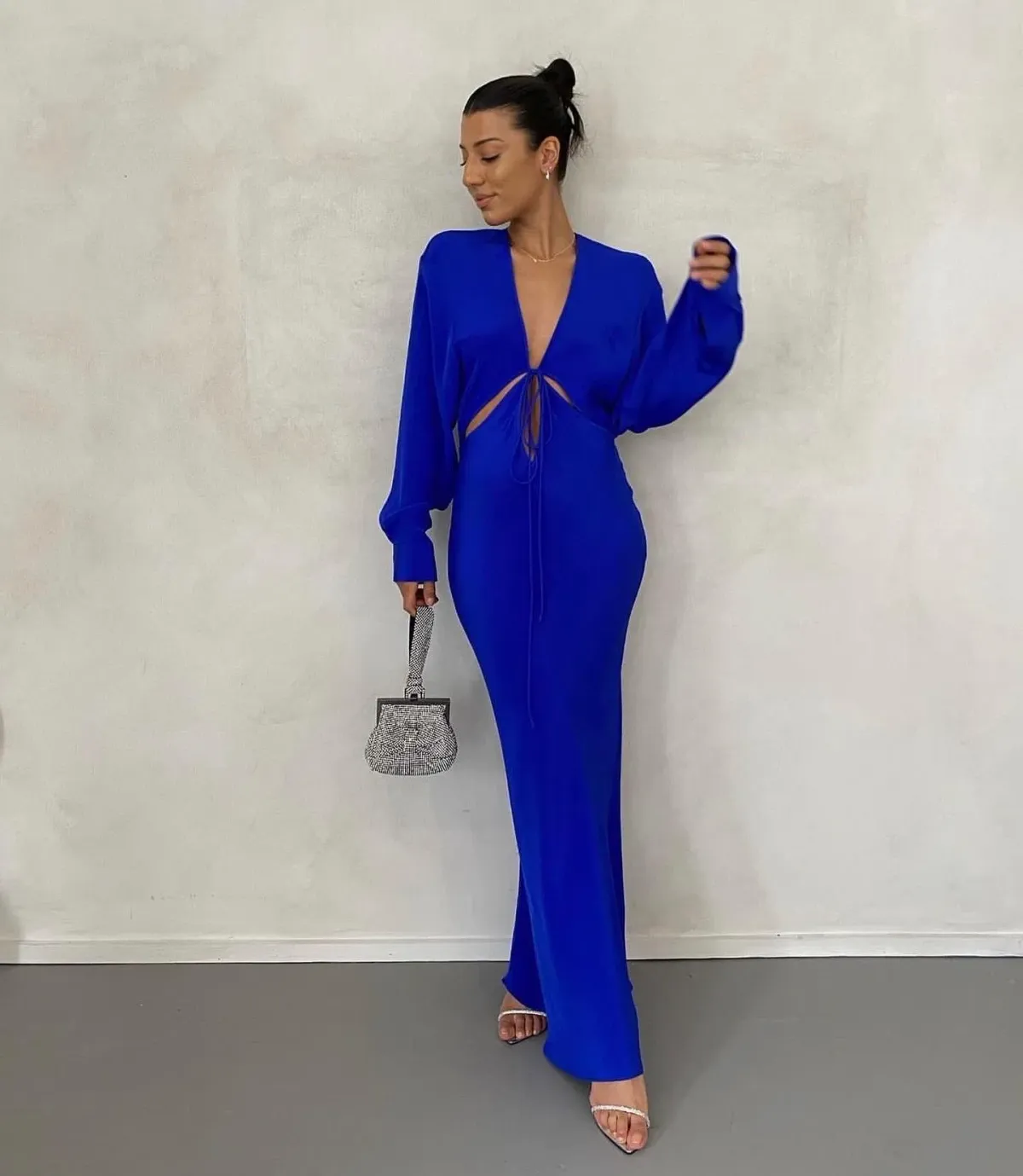 Christopher Esber Triquetra Shirt Dress Blue Size 12 - Image 2