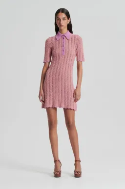 Scanlan Theodore Knit Shirt Dress Pink Size S/ AU 8 for rent on The Volte - image 1