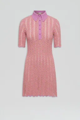Scanlan Theodore Knit Shirt Dress Pink Size S/ AU 8 for rent on The Volte - image 3