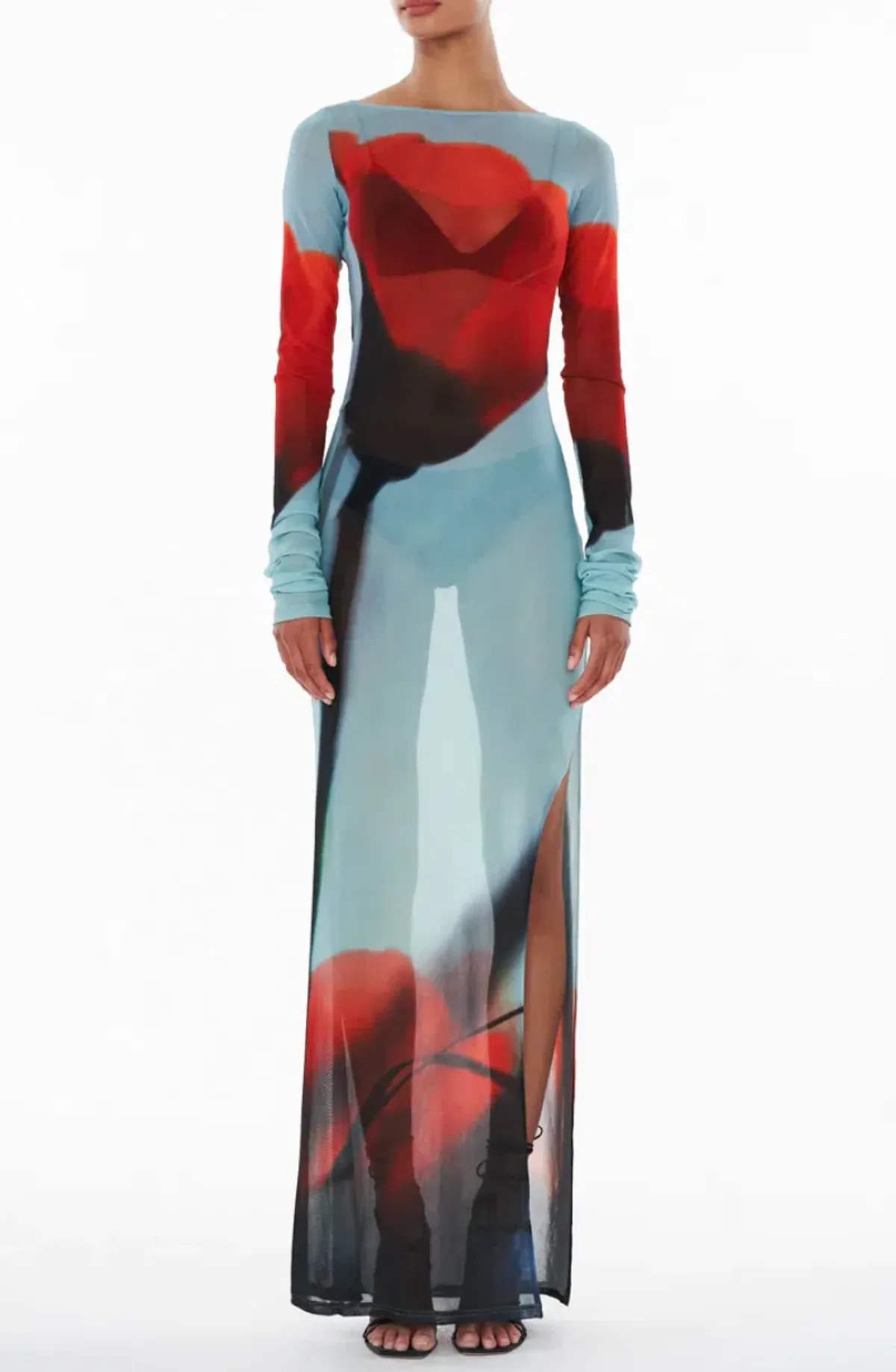 Rat & Boa Santino Mesh Dress Floral Size 10 - Image 4