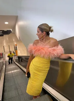 Rachel Gilbert Zion Midi Dress Yellow Size 10 for rent on The Volte - image 3