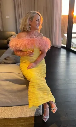 Rachel Gilbert Zion Midi Dress Yellow Size 10 for rent on The Volte - image 5