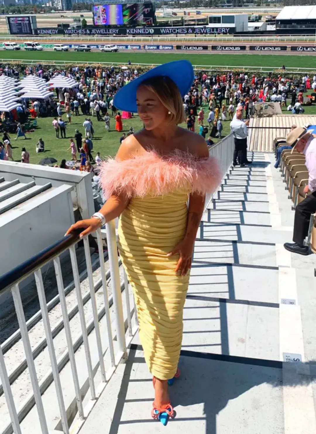 Rachel Gilbert Zion Midi Dress Yellow Size 10 for rent on The Volte - main image