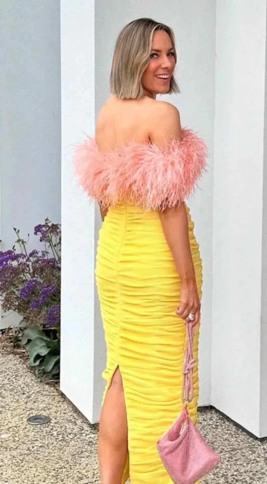Rachel Gilbert Zion Midi Dress Yellow Size 10 for rent on The Volte - main image