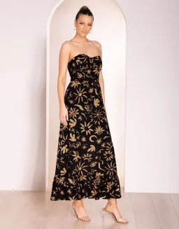 Pilgrim Raegan Strapless Midi Dress Print Size 18 for rent on The Volte - image 2