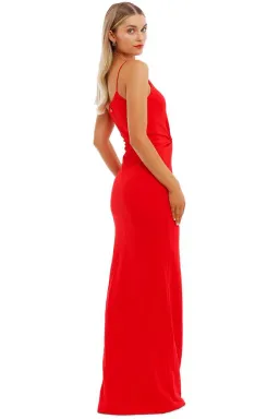 Nookie Lust One Shoulder Gown in Red Size 6 for rent on The Volte - image 3