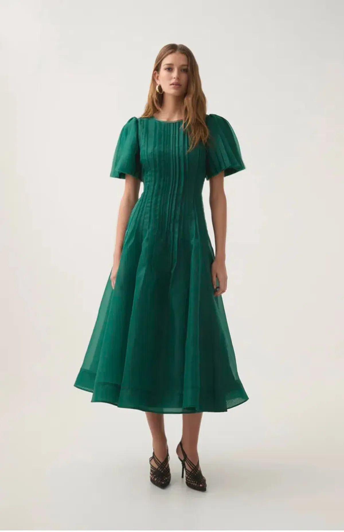 Aje Nova Pleated Midi Dress Size 8 - Image 1