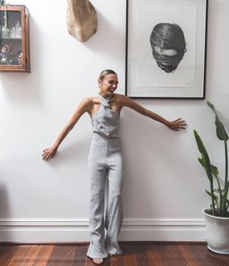 ONE FELL SWOOP Emily Linen Jumpsuit Size 8 for rent on The Volte - image 2