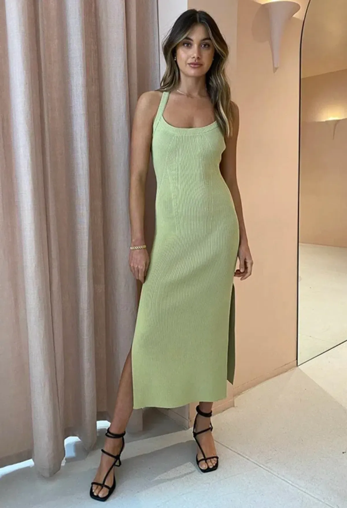 Manning Cartell Sweet Knit Ride Dress Sage green size XXS/AU 4 - Image 3