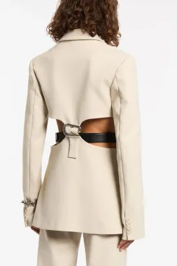 Sir The Label Musee Contoured Blazer Ecru Size 3 / AU 12 for rent on The Volte - image 2