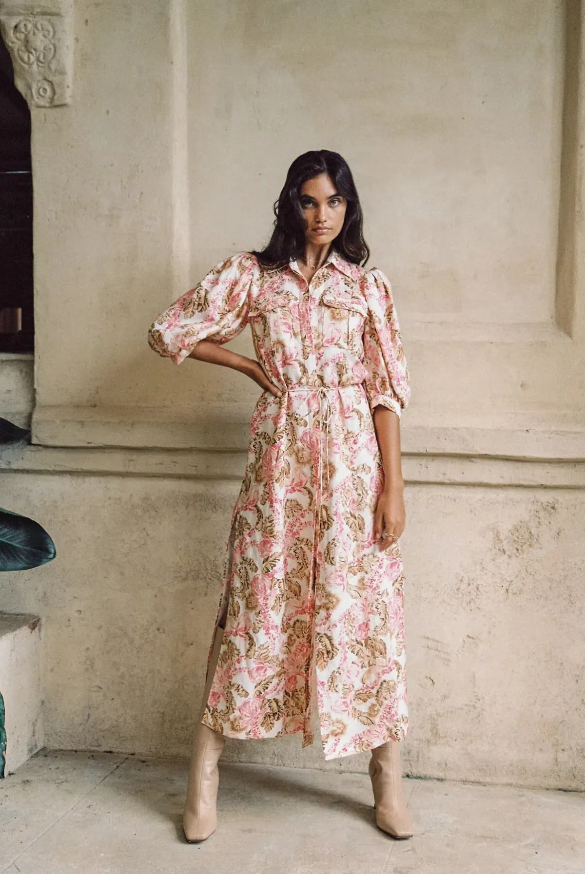 Significant Other Deanna Dress in Sangria Floral Size 6 - Image 1