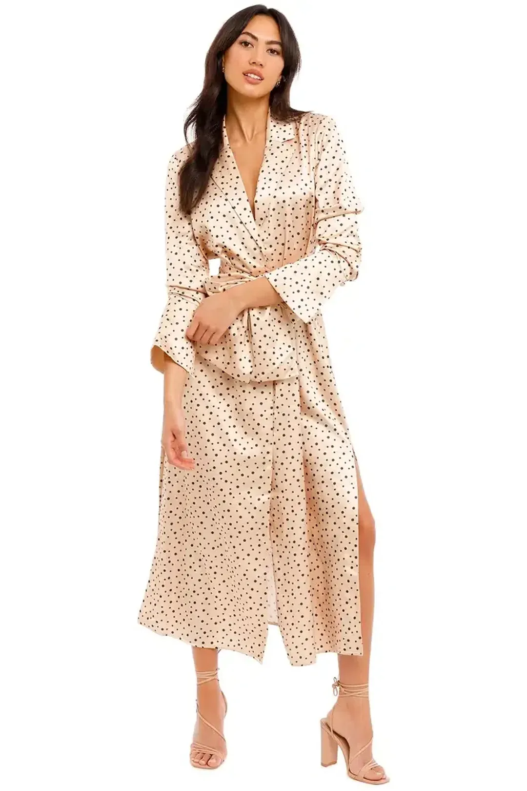 Significant Other Amara Dress in Cream Black Polka Size 10 for rent on The Volte - main image