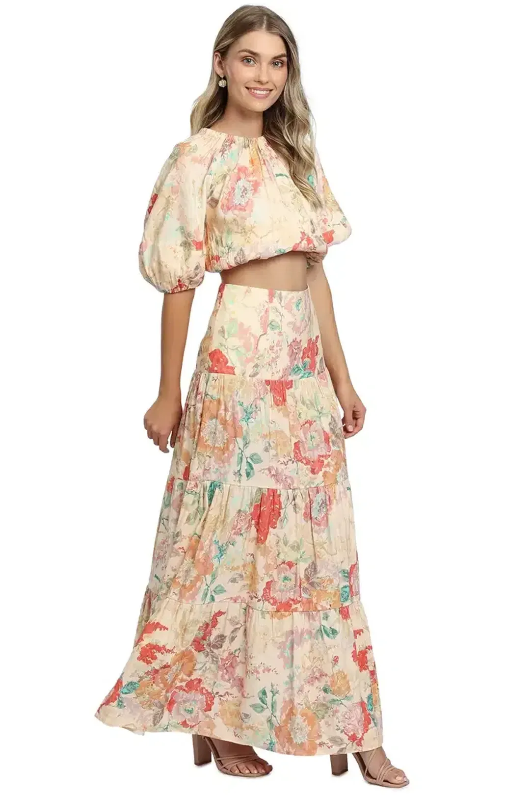 Significant Other Salvador Top and Skirt Set in Picnic Peonies Size 14 for rent on The Volte - main image