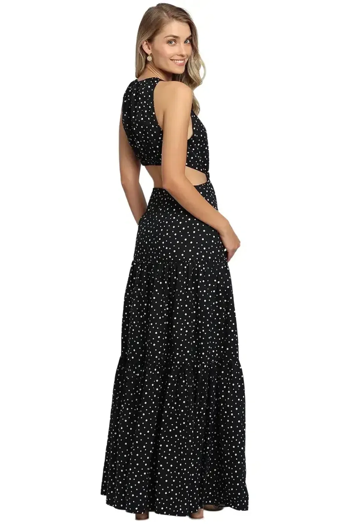 Significant Other Poppy Dress in Black Cream Polka Size 12 - Image 4