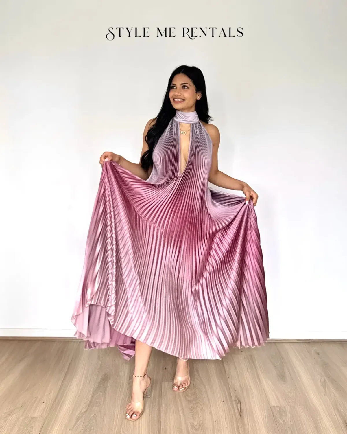 L'idee Opera Gown Mauve Ombre Size 10 - Image 2