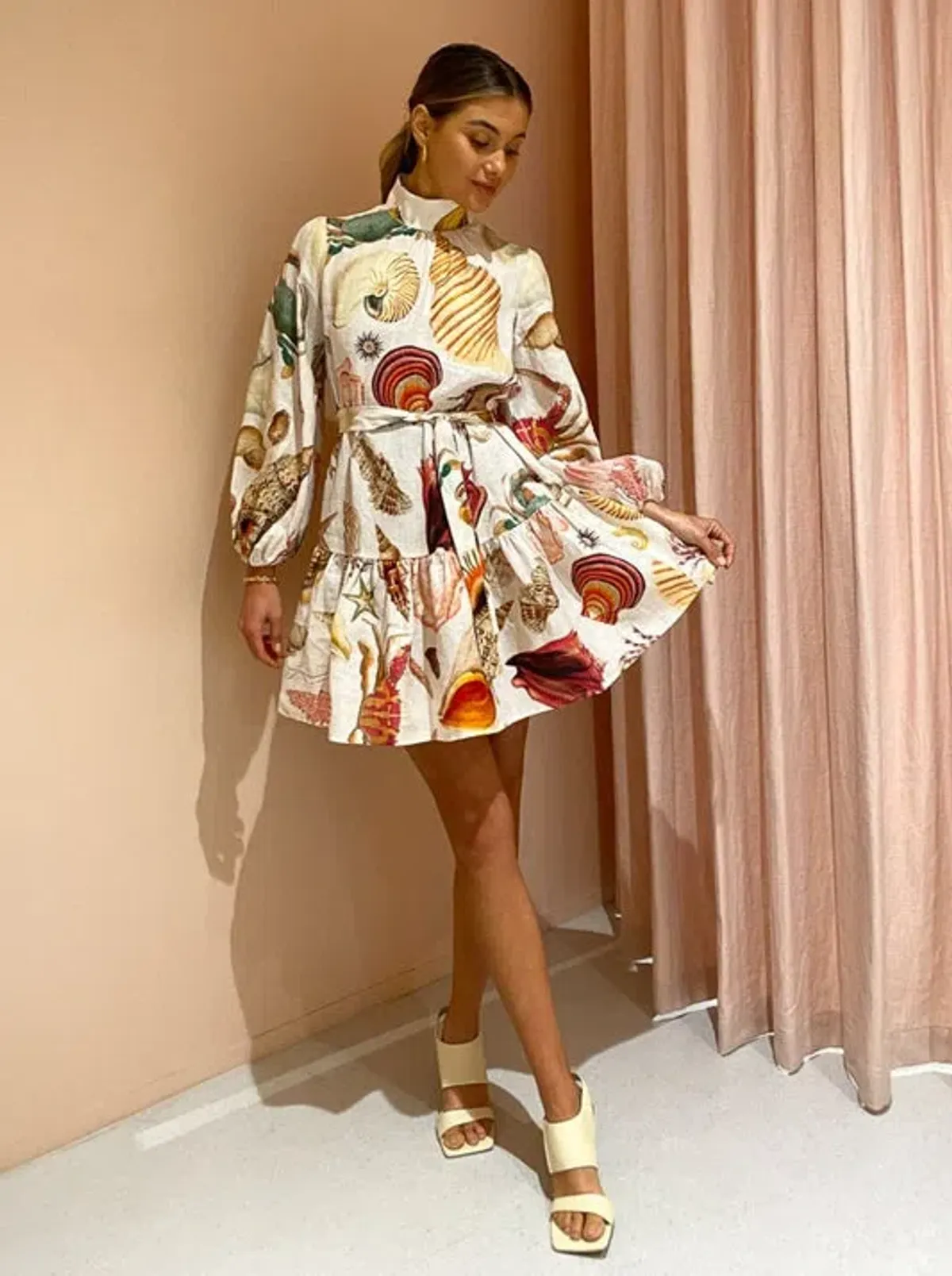 Alemais Atlantis Smock Mini Dress Print Size 10 - Image 1