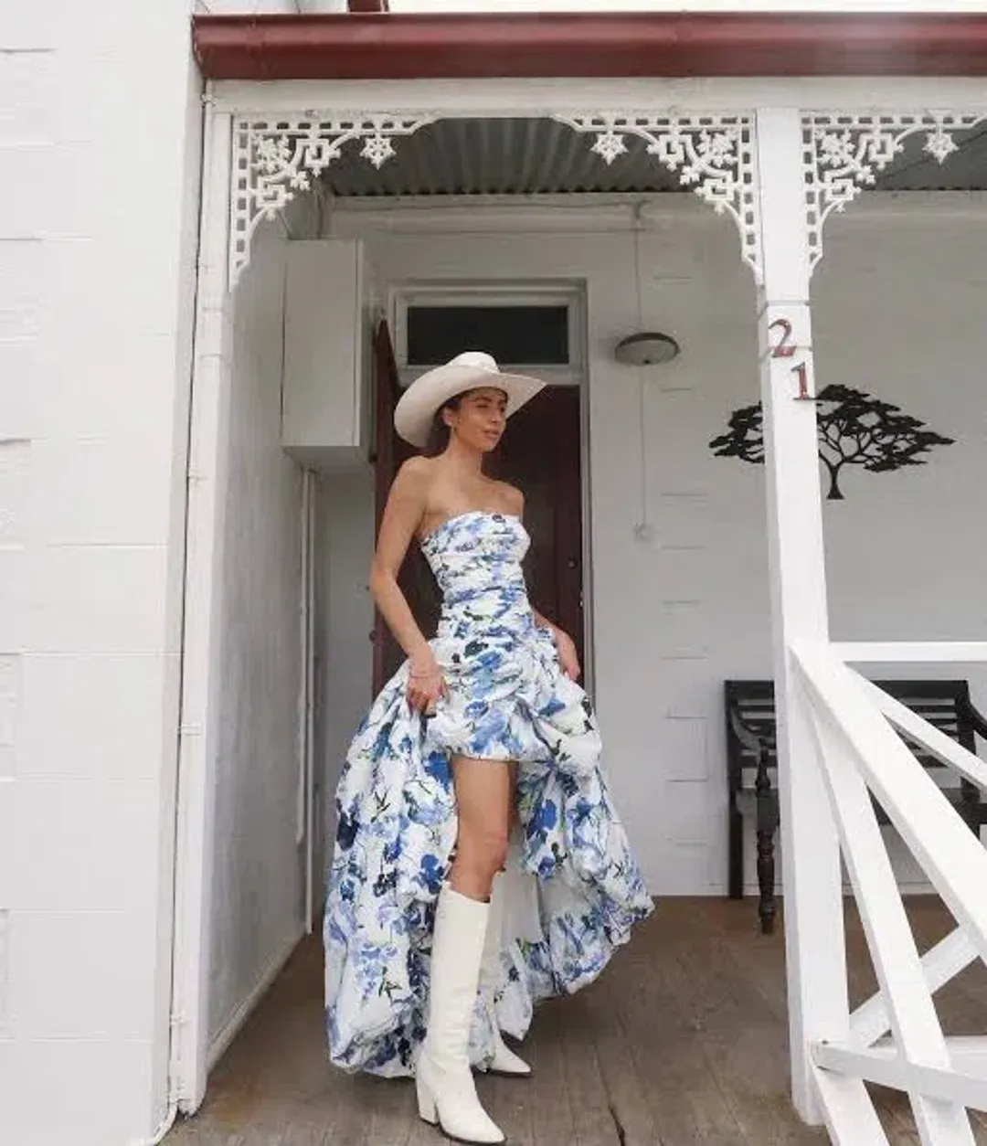 Aje Violette Bubble Hem Maxi Dress Lavenders of Provence Floral Print Size 8 for rent on The Volte - main image