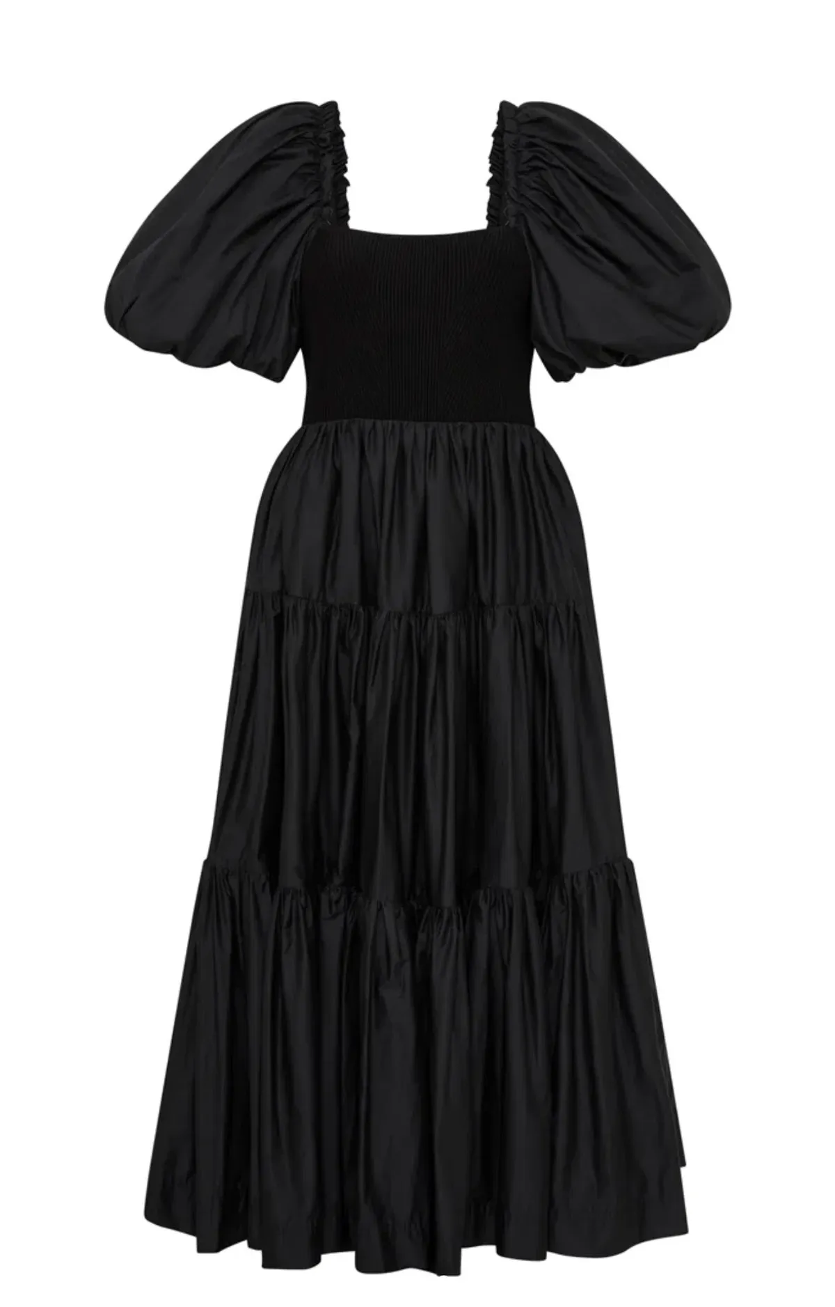 Aje Casa Puff Sleeve Midi Dress Black Size 16 - Image 5
