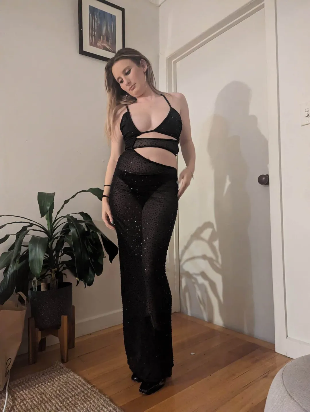 Dyspnea Strapped Dress Black Size 6-8 for rent on The Volte - main image