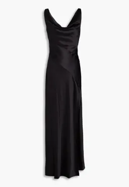 Nicholas Alfina Draped Satin Gown Black Size S / AU 8 for rent on The Volte - image 3