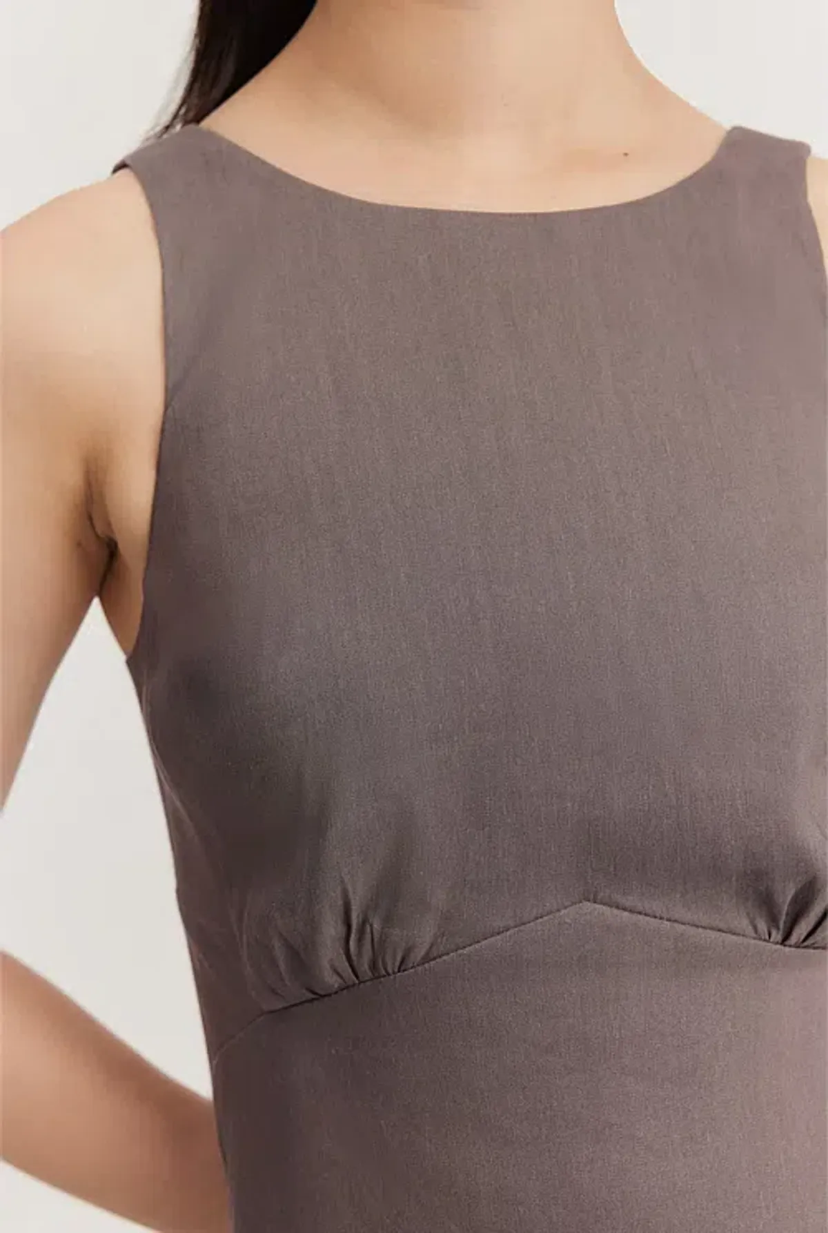 Country Road Cut-Away Column Dress Grey Size 10 - Image 3