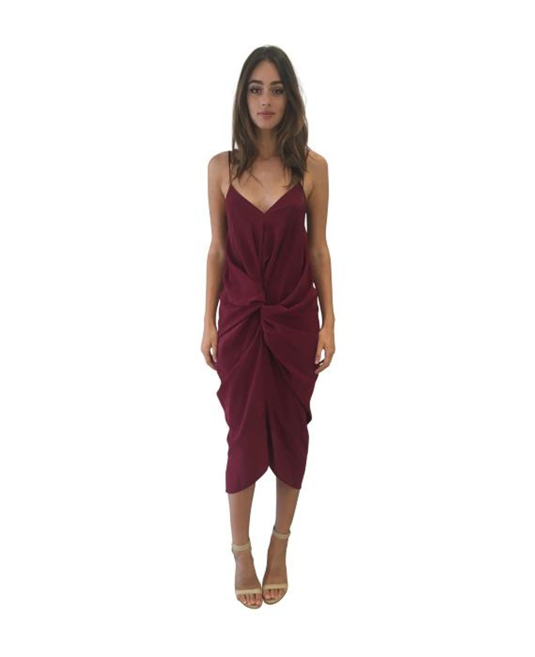 One Fell Swoop Elana Slip in Black Cherry Size 8 for rent on The Volte - main image