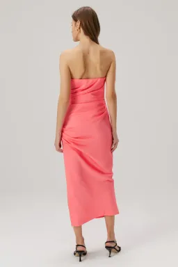 MISHA Saoirse Midi Dress Watermelon Pink Size 6/XS for rent on The Volte - image 3