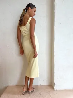 Viktoria and Woods Margarita Dress in Lemon Marle Size 4 / AU 14 for rent on The Volte - image 4