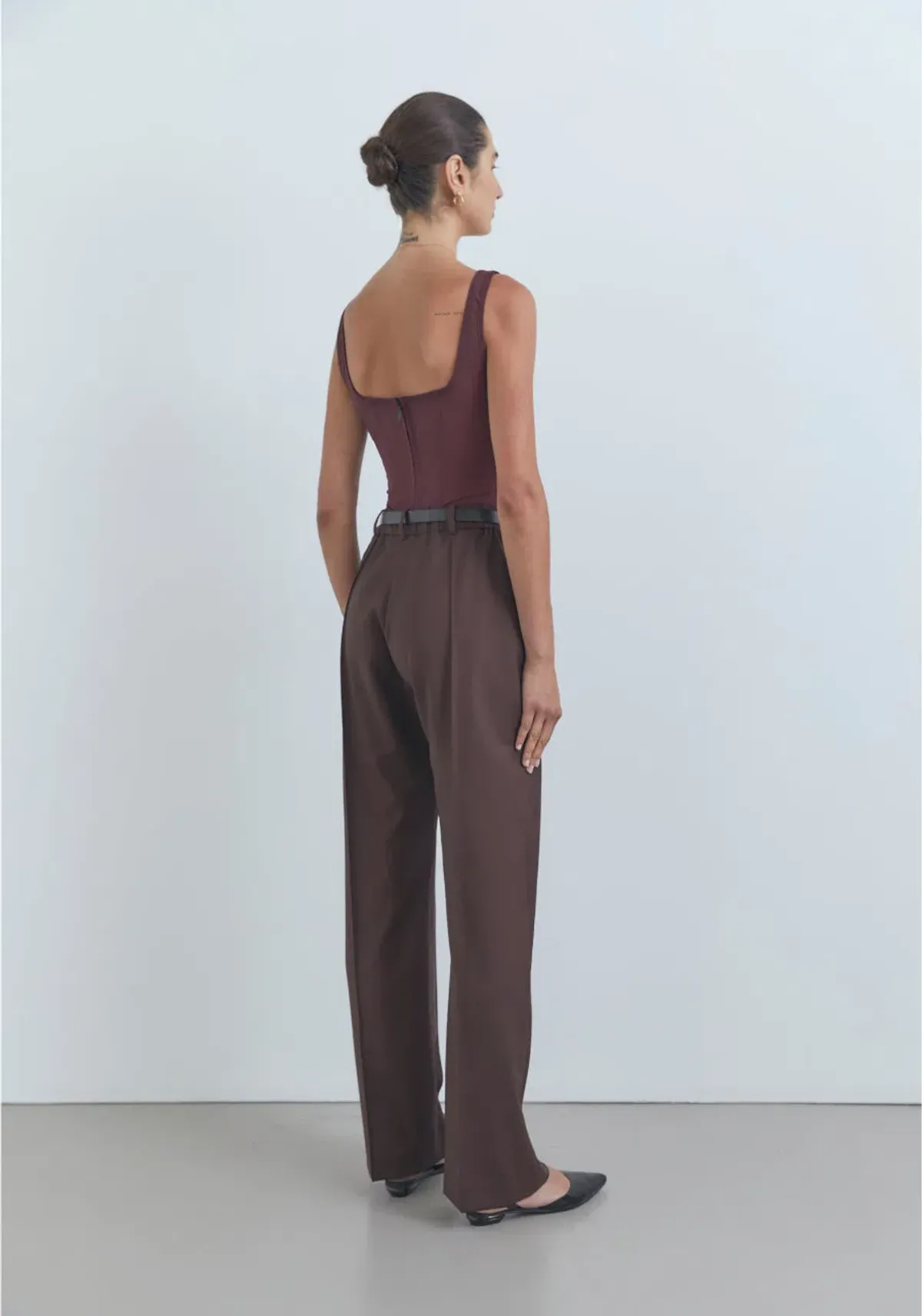 Viktoria and Woods Theta Bustier Corset Top in Oxblood Deep Burgundy Size 1 /AU 8 - Image 4