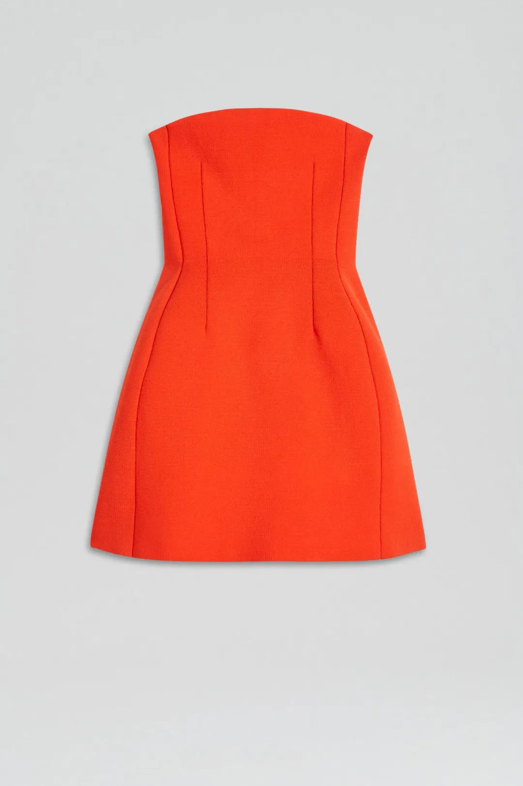 Scanlan Theodore Crepe Knit Peplum Strapless Dress Crayon Size M/ AU 10 for rent on The Volte - main image