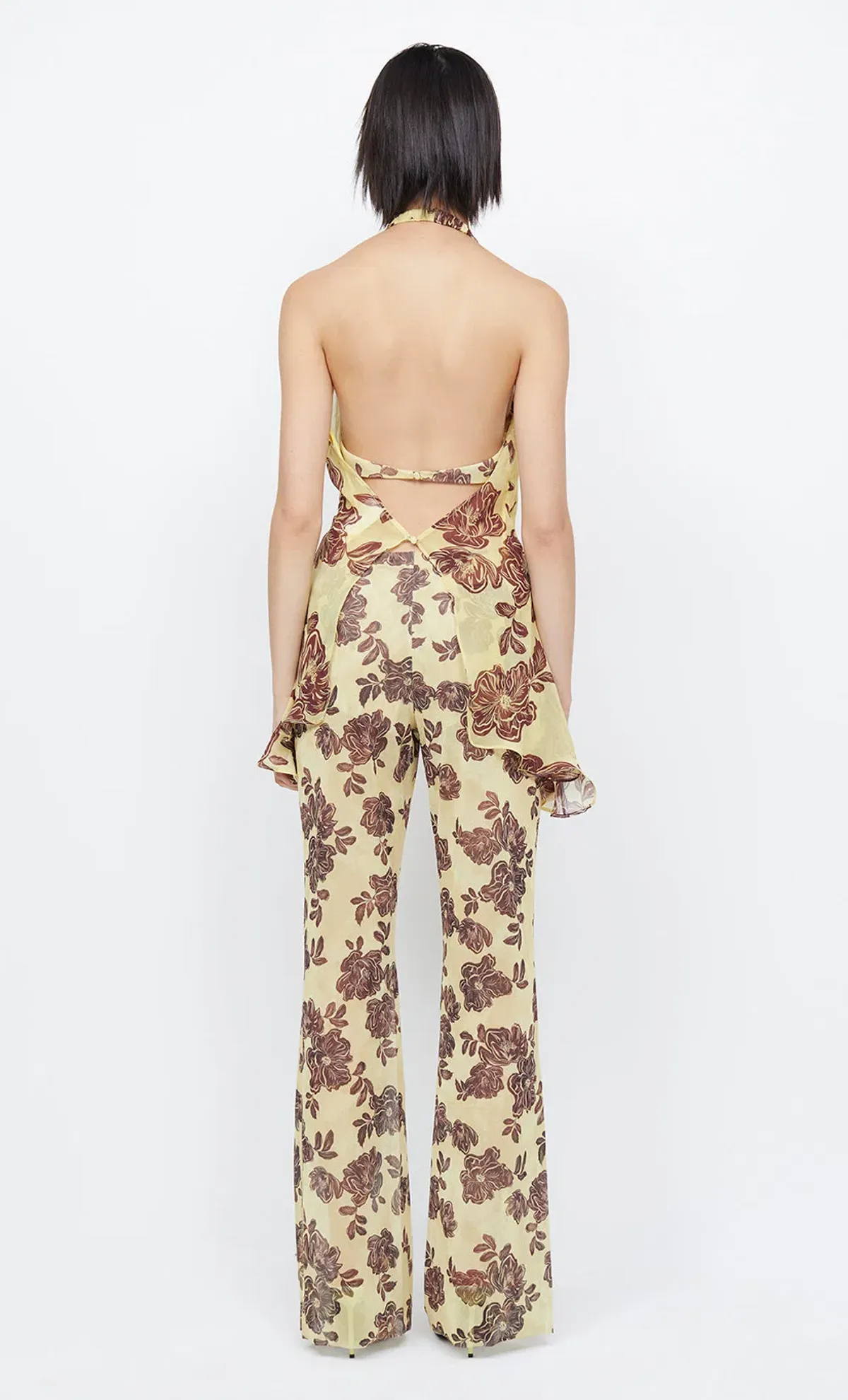 Bec & Bridge Malibu Bay Halter Top & Priya Pants Set Citrus Plum Size 12 - Image 3