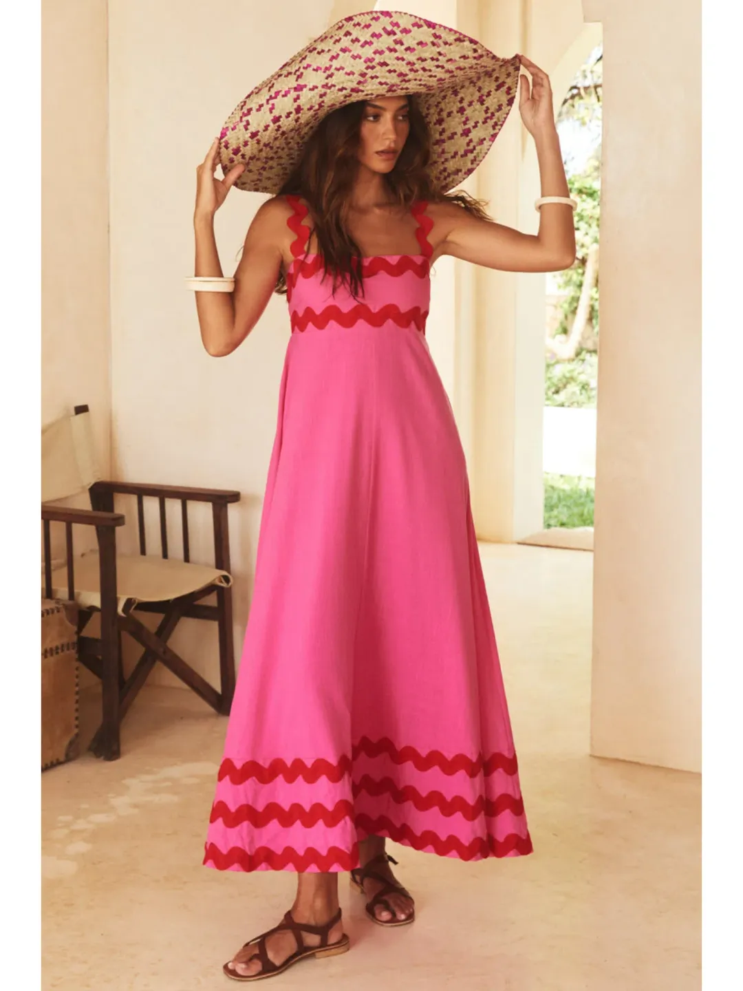 Mister Zimi Vivi Dress In Pink Ric Rac Size AU 8 for rent on The Volte - main image