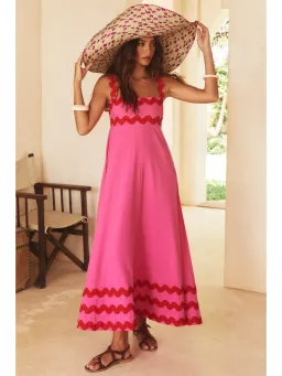 Mister Zimi Vivi Dress In Pink Ric Rac Size AU 8 for rent on The Volte - image 1