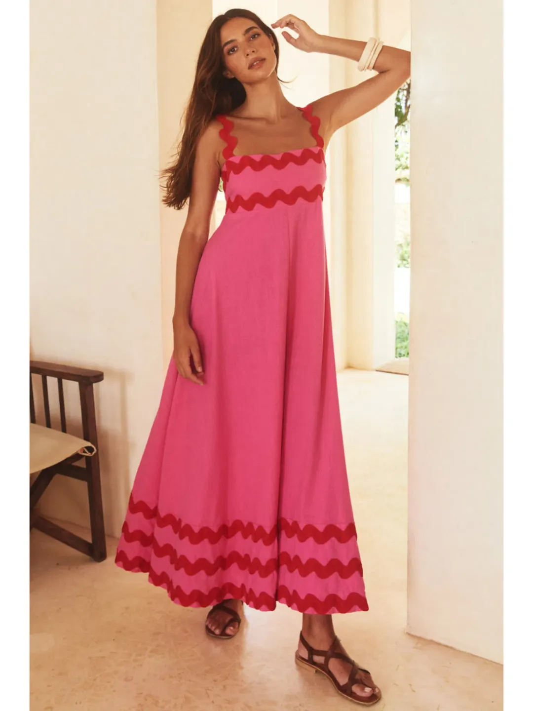 Mister Zimi Vivi Dress In Pink Ric Rac Size AU 8 for rent on The Volte - main image