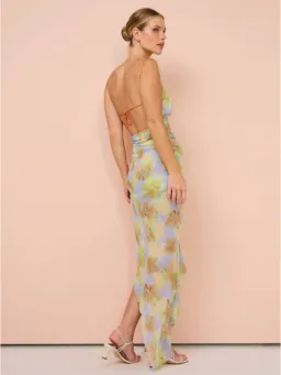 Bec & Bridge Zephy Asym Dress in Blue Blossom Size AU 12 for rent on The Volte - image 2