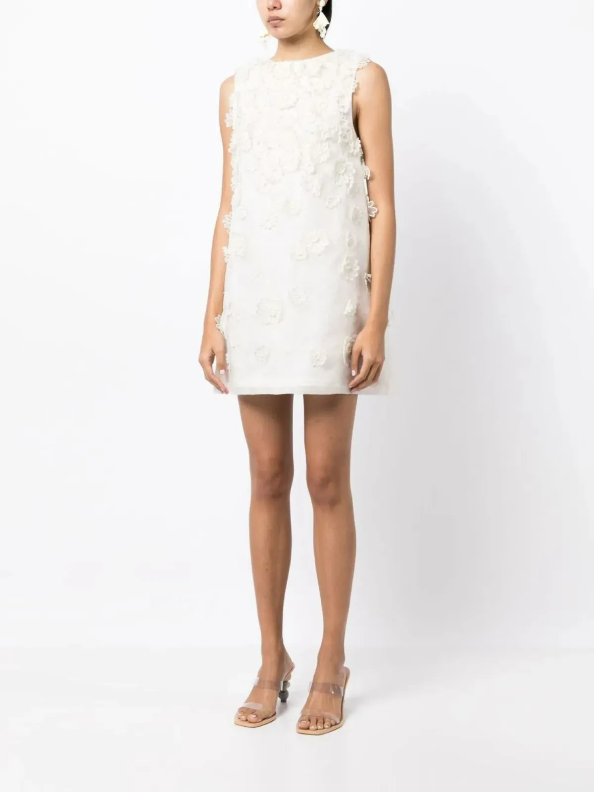 Rachel Gilbert Lorie Mini Dress In Ivory Size AU 8 - Image 2