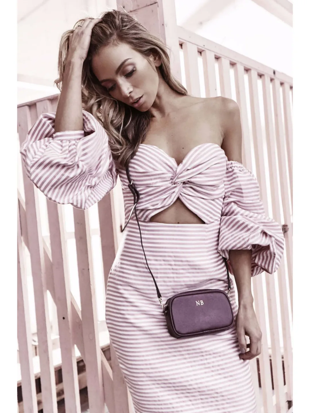 Asilio Candy Eyed Midi Dress Pink Size AU 10 for rent on The Volte - main image