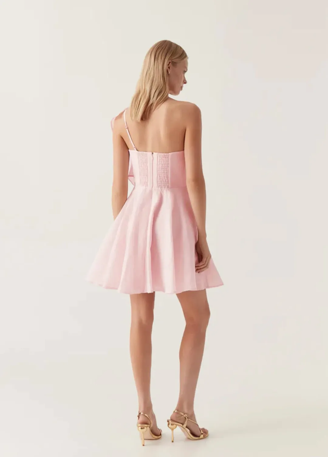 Aje Genesis Mini Dress Soft Pink Size S / AU 8 for rent on The Volte - main image