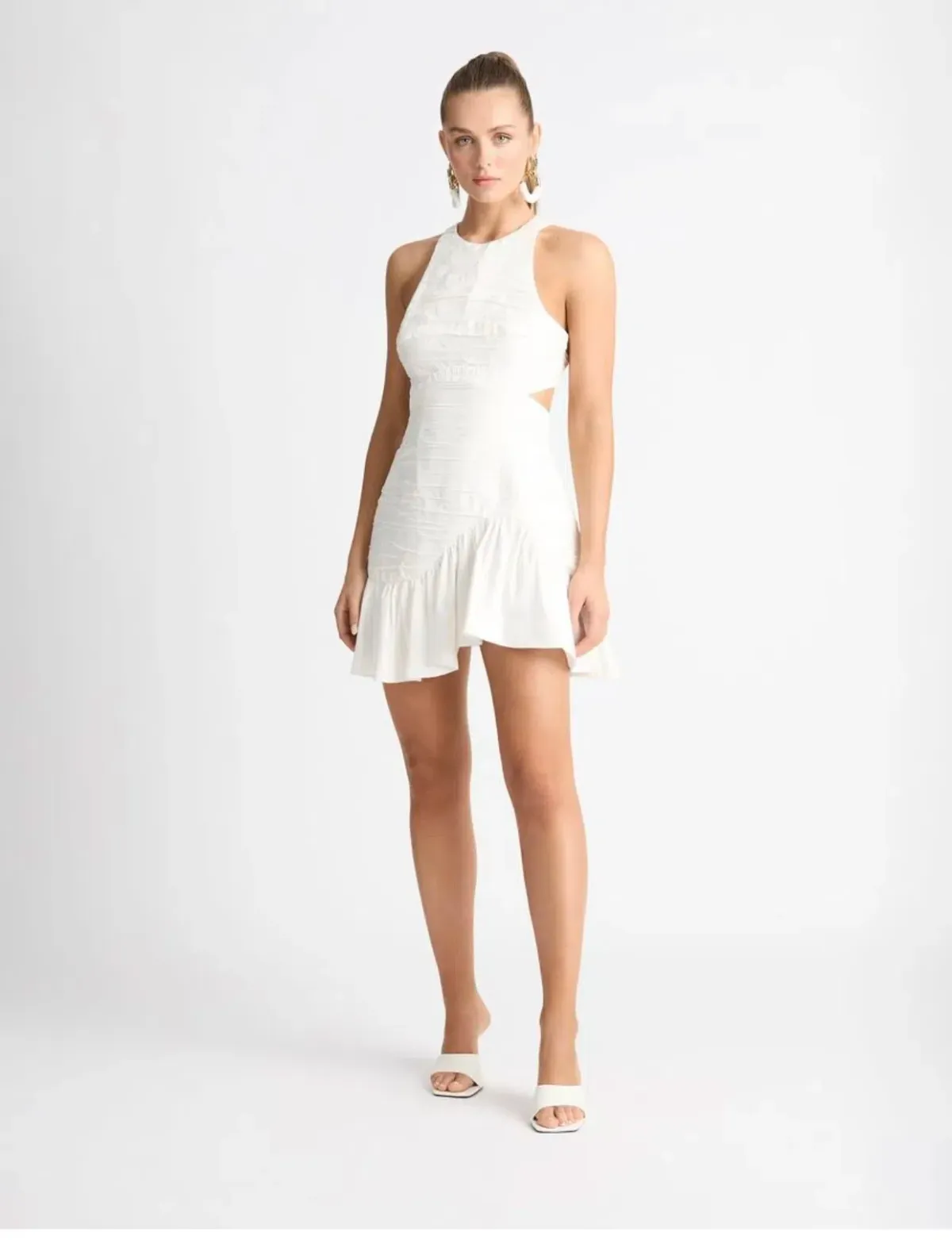 Sheike Isla Mini Dress in Ivory Size 12 - Image 1