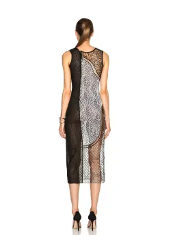 Jonathan Simkhai Wire Lace Curve Dress Black Combo Size 8 for rent on The Volte - image 4